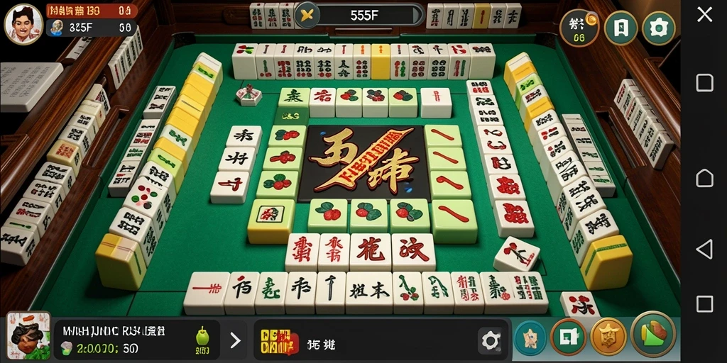 Tampilan menarik dari gameplay Mahjong di 555F