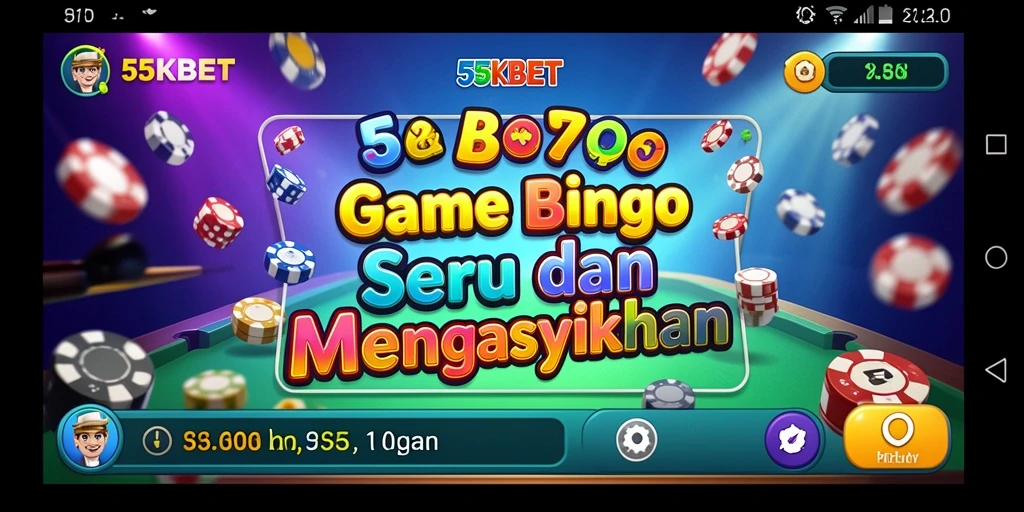 Tampilan gameplay Bingo di 55KBET yang menarik dan interaktif.