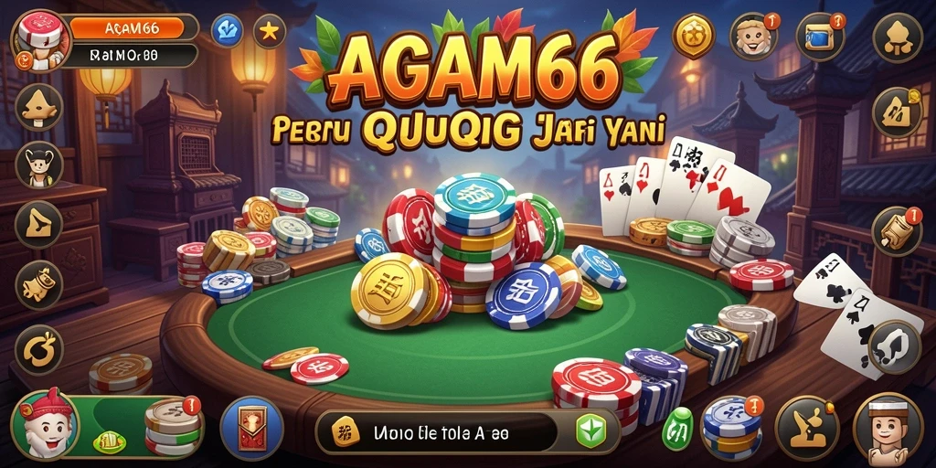 Screenshot utama AGAM66 menampilkan aksi seru dalam permainan QiuQiu.