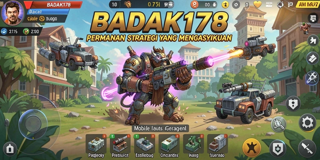 Tangkapan layar utama BADAK178 menampilkan aksi strategi yang mendebarkan.