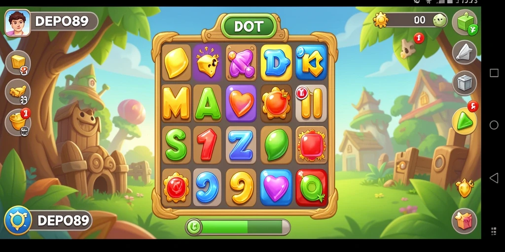 Tampilan gameplay DEPO89 yang penuh warna dan seru.