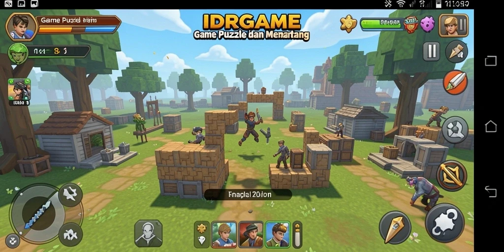 Tangkapan layar gameplay menunjukkan tantangan Puzzle yang menarik.