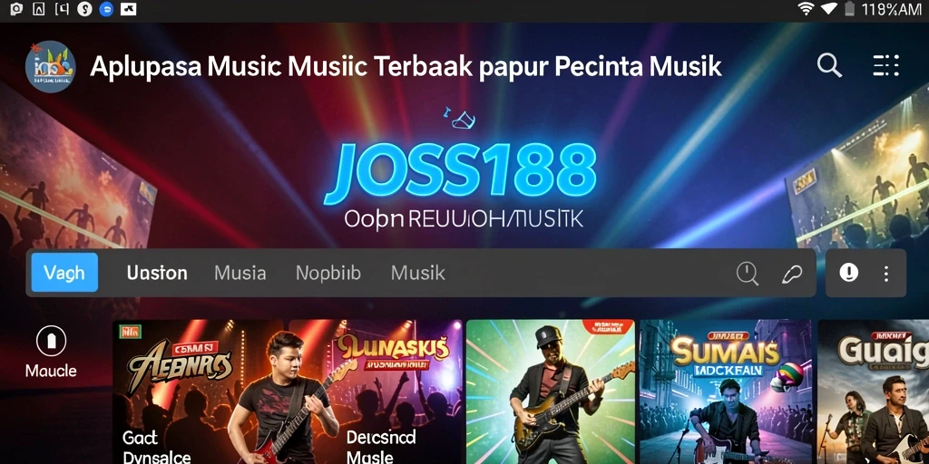 Screenshot JOSS188 menampilkan suasana mendengarkan musik yang interaktif.
