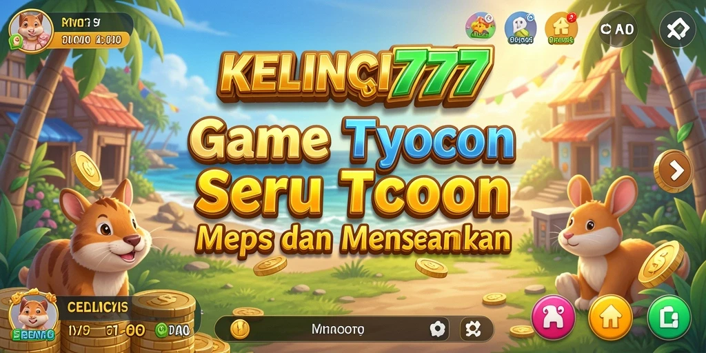 Tampilan gameplay KELINCI777 menampilkan manajemen bisnis yang seru.
