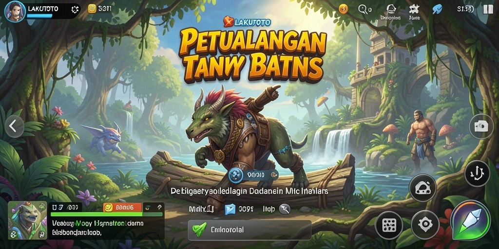 Tangkapan layar gameplay LAKUTOTO yang menampilkan momen seru dalam petualangan.