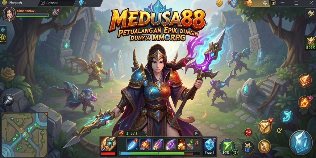 Screenshot dari MEDUSA88 menampilkan aksi seru dalam gameplay MMORPG.