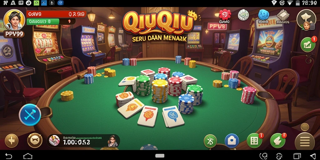 Gameplay PPV99 menampilkan keseruan bermain QiuQiu.