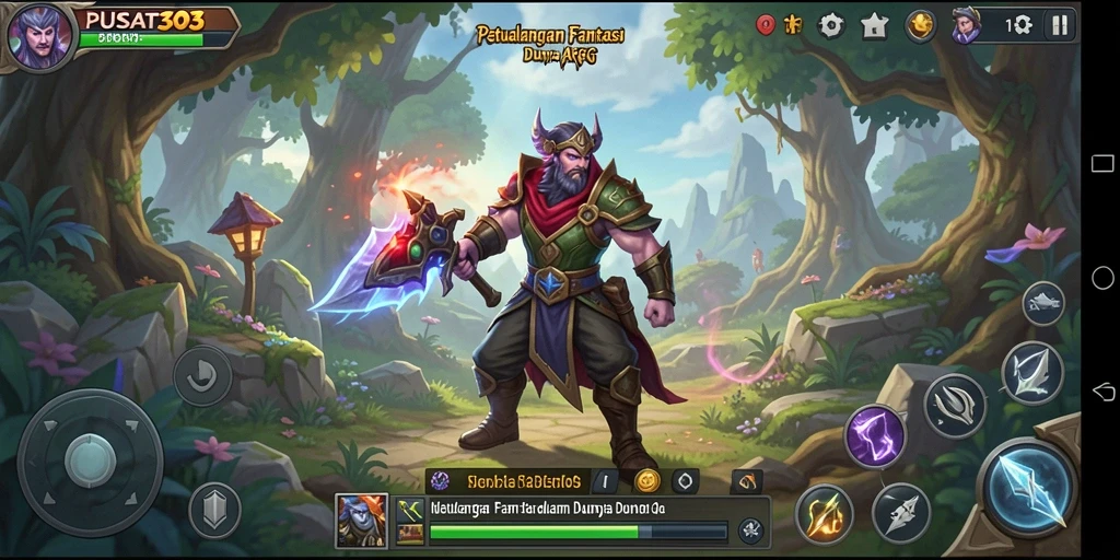 Screenshot PUSAT303 menampilkan aksi seru dalam game ARPG.