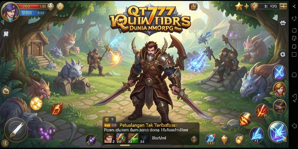 Gameplay seru di QT777 dengan grafis memukau dan pertempuran intens.