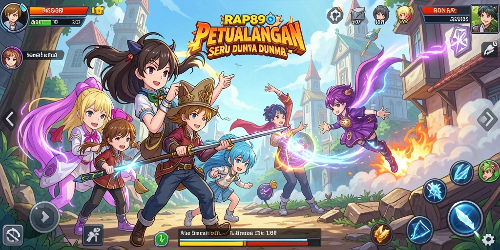 Tampilan aksi mendebarkan dari gameplay RAP89 yang penuh warna.
