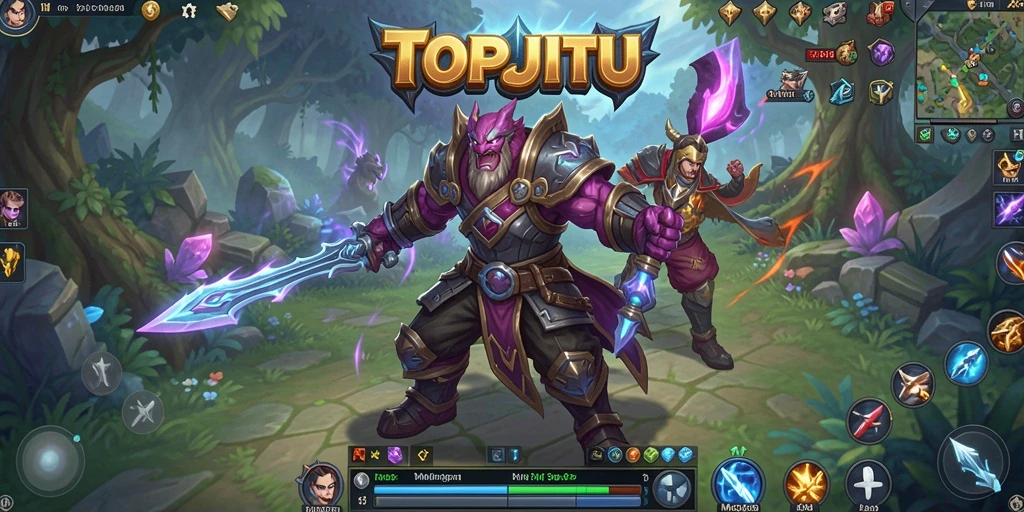 Tangkapan layar menunjukkan aksi seru dalam gameplay TOPJITU MMORPG.